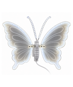 Mariposa con Movimiento Blanca 60 cm