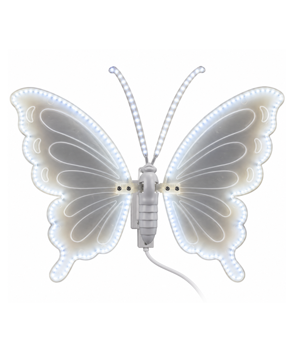 Mariposa con Movimiento Blanca 60 cm