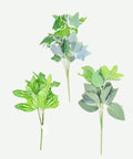 Hojas Decorativas Verdes Artificiales