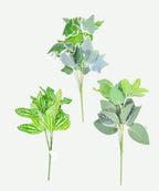 Hojas Decorativas Verdes Artificiales