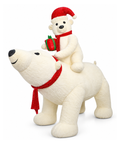 Inflable Oso Polar Navideño 2 m con Textura de Pelaje