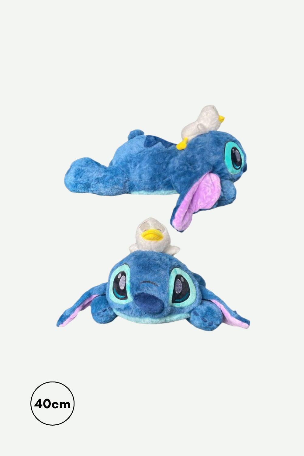Peluche Stitch Acostado con Pato 40cm