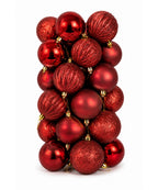 Set x24 Bolas de 10cm Vino Tinto