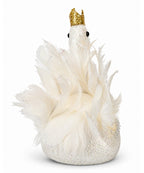 Cisne Real Plumas Blanco/Dorado 24*19*20cm