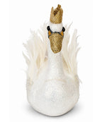 Cisne Real Plumas Blanco/Dorado 24*19*20cm