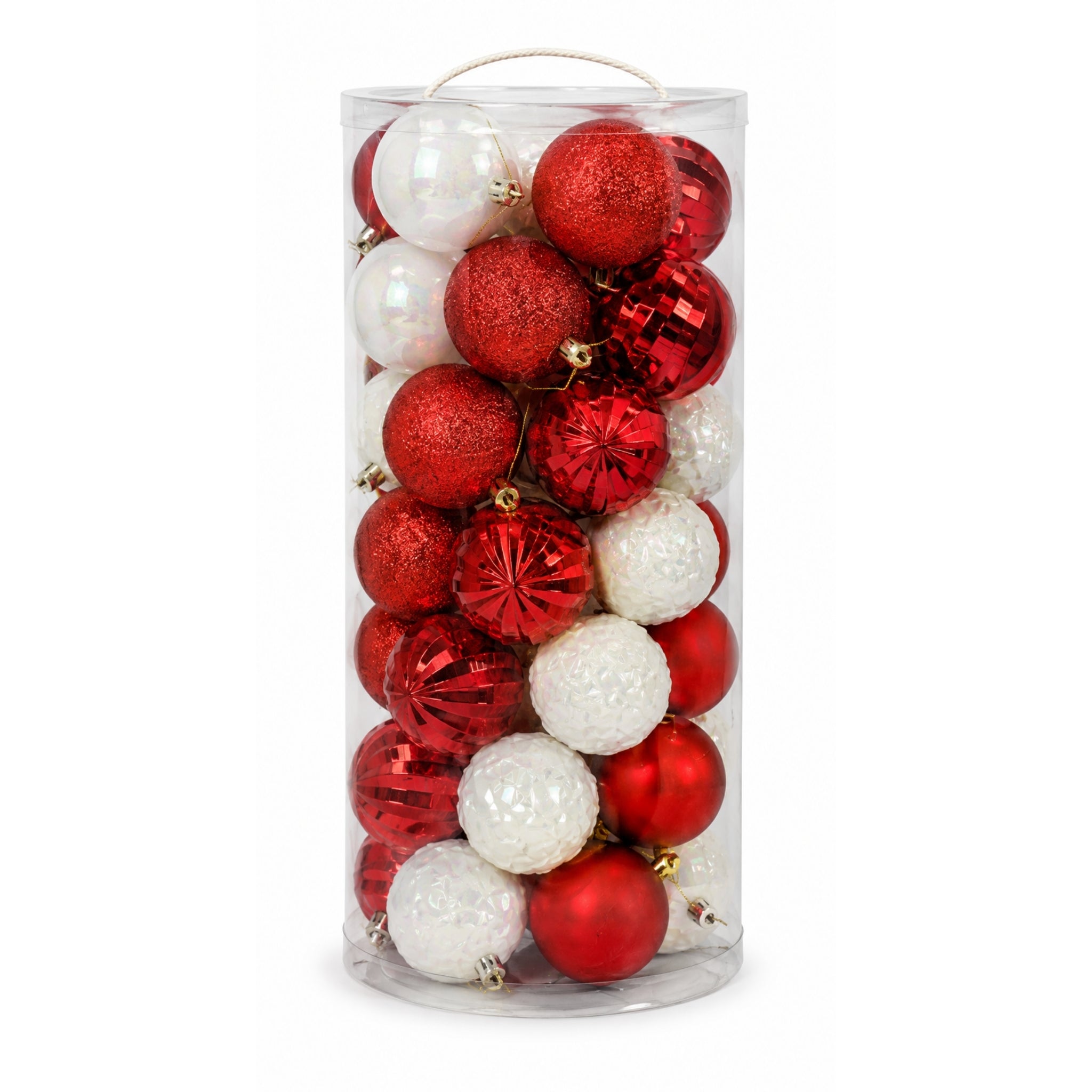 Set X35 Bolas Surtidas Rojo/Blanco 7cm