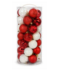 Set X35 Bolas Surtidas Rojo/Blanco 7cm