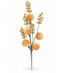Espiga Berries y Bolas Velvet Dorada 80cm