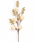 Espiga Berries y Bolas Velvet Champaña 80cm