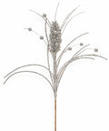 Espiga Spray Piña y Bolitas Plateadas 66cm