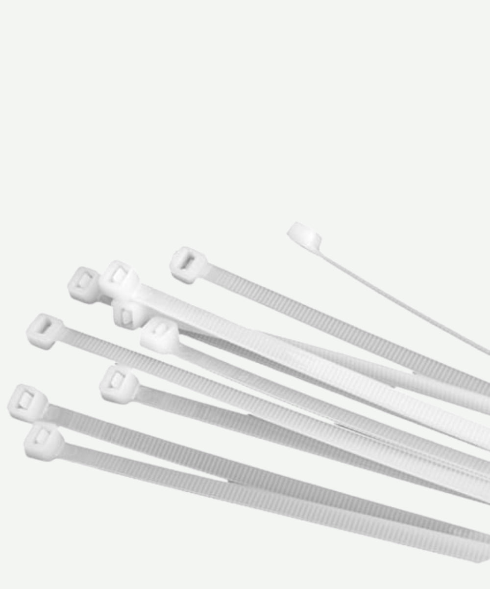 Amarras de Plastico Blanca 2.5x150 x10