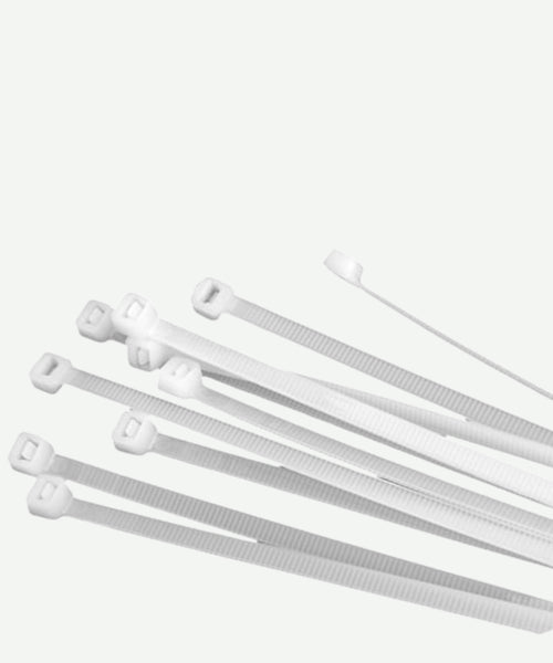 Amarras de Plastico Blanca 2.5x150 x10
