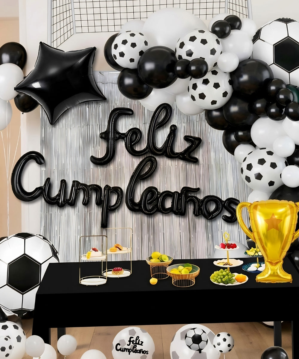 Kit de Globos Futbol Foil + Latex - Set de 67 Piezas