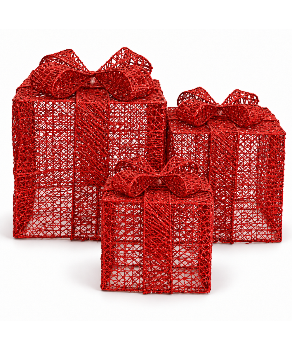 Regalos Navideños Rojos Set x3