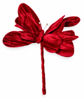 Mariposa Navideña Roja de Terciopelo 40 x 40 cm