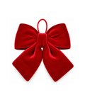 Moño Navideño Rojo de Terciopelo 12cm