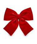 Moño Navideño Rojo de Terciopelo 30cm