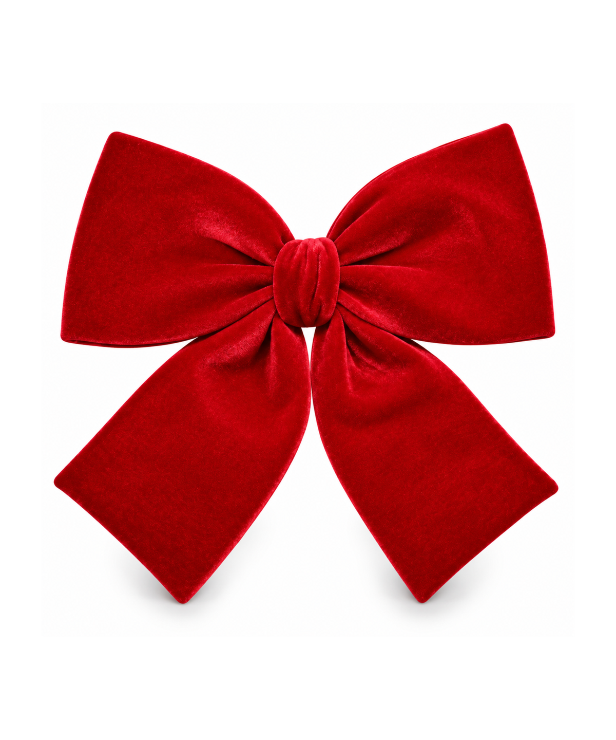 Moño Navideño Rojo de Terciopelo 30cm