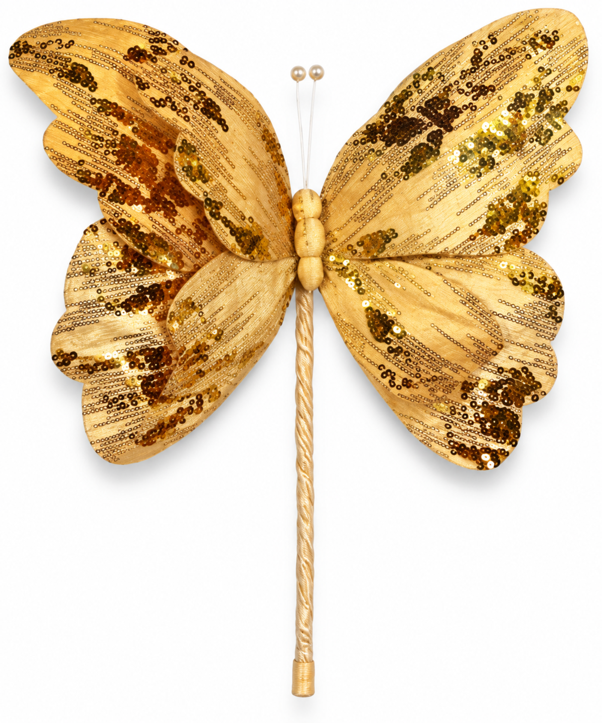 Mariposa Navideña Dorada con Lentejuelas 50 x 50 cm