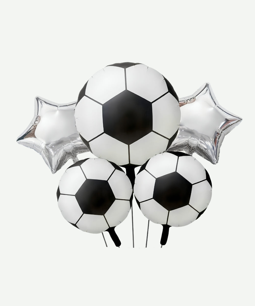 Bouquet de Balones de Futbol - Set Decorativo de 5 piezas