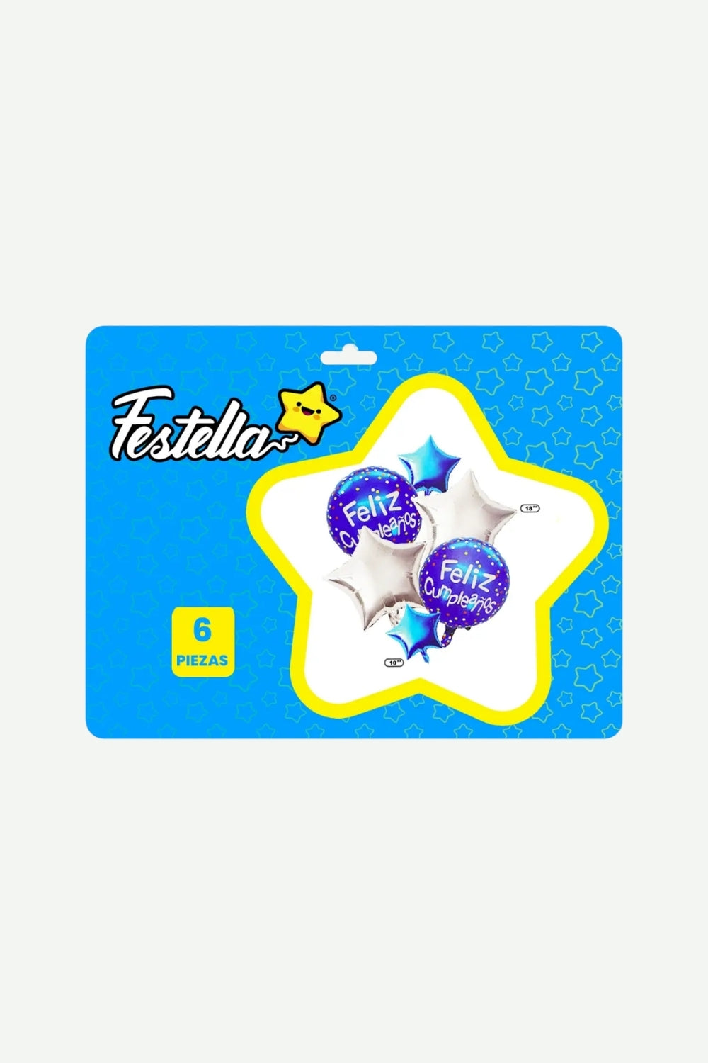 Bouquet Feliz Cumpleaños Azul x6