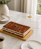Base para Torta Rectangular Natural con Tapa Transparente 26x41x10 cm TORTA