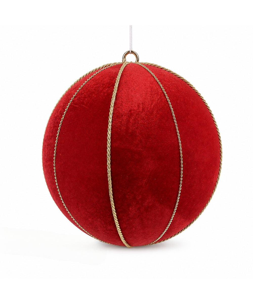 Bola Navideña Roja Aterciopelada 30 cm