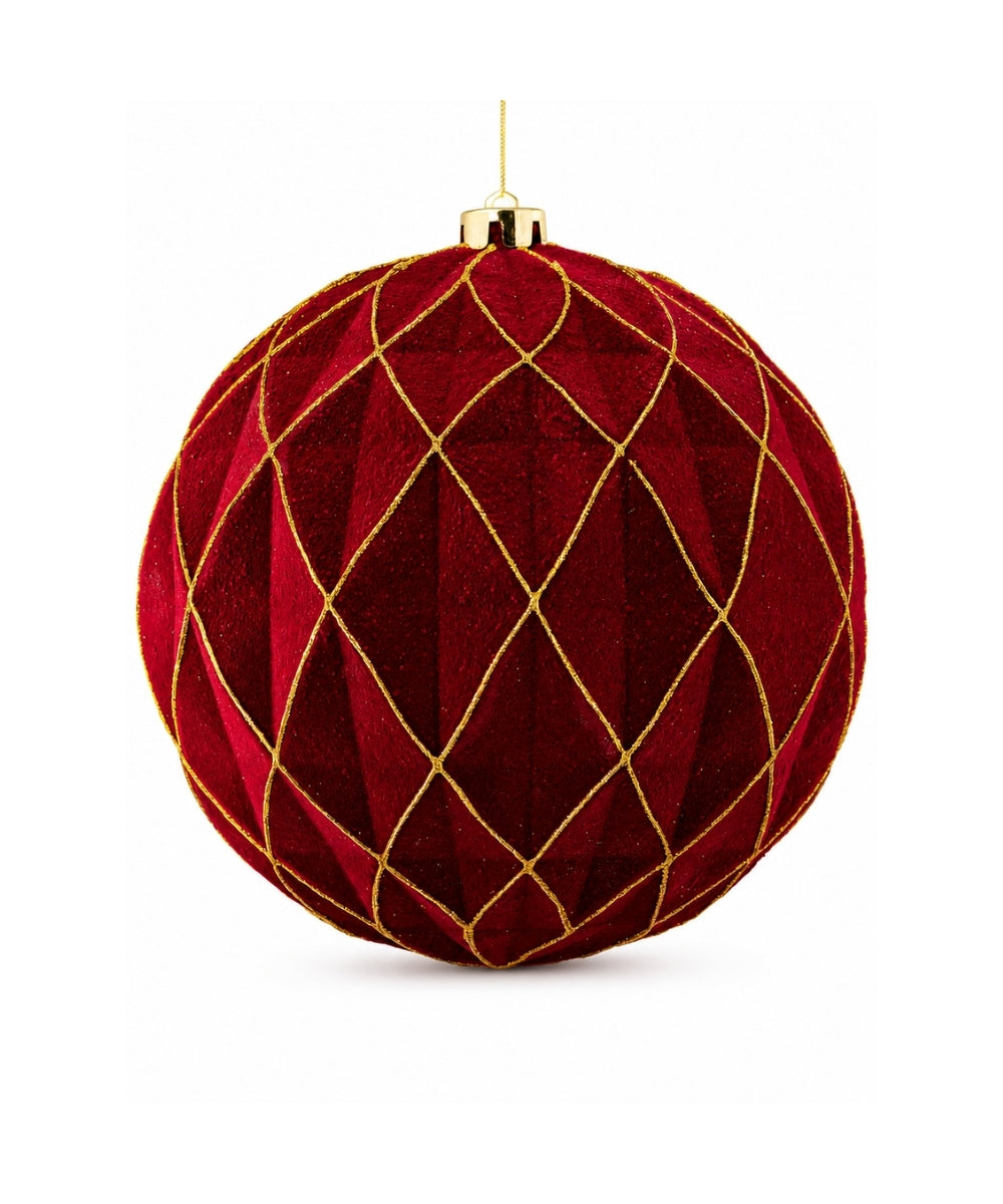 Bola Navideña Roja y Dorada 20 cm