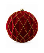 Bola Navideña Roja y Dorada 20 cm