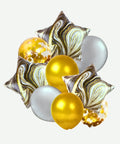 Bouquet de Globos Agata Dorado - Set Decorativo de 9 piezas