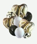 Bouquet de Globos Agata Plata/Oro - Set Decorativo de 9 piezas