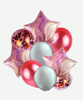 Bouquet de Globos Agata Rosado - Set Decorativo de 9 piezas Estrella