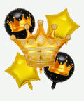 Bouquet de Globos Corona de Oro - Set Decorativo de 5 piezas