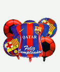 Bouquet de Globos Barcelona FC - Set Decorativo de 5 piezas