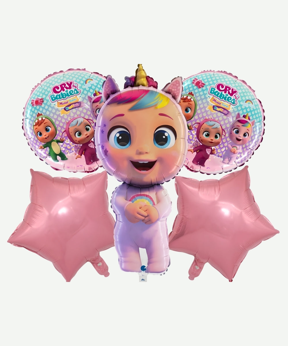 Bouquet de Globos Foil cry babies - Set Decorativo de 5 piezas