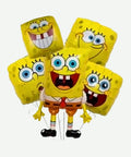 Bouquet de Globos Bob Esponja - Set Decorativo de 5 piezas
