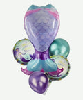 Bouquet de Globos Cola de Sirena - Set Decorativo de 5 piezas