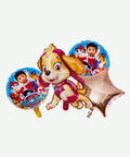 Bouquet de Globos Paw Patrols Rosa - Set Decorativo de 5 piezas