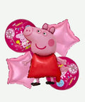 Bouquet de Globos Peppa Pig - Set Decorativo de 5 piezas