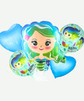 Bouquet de Globos Sirena - Set Decorativo de 5 piezas