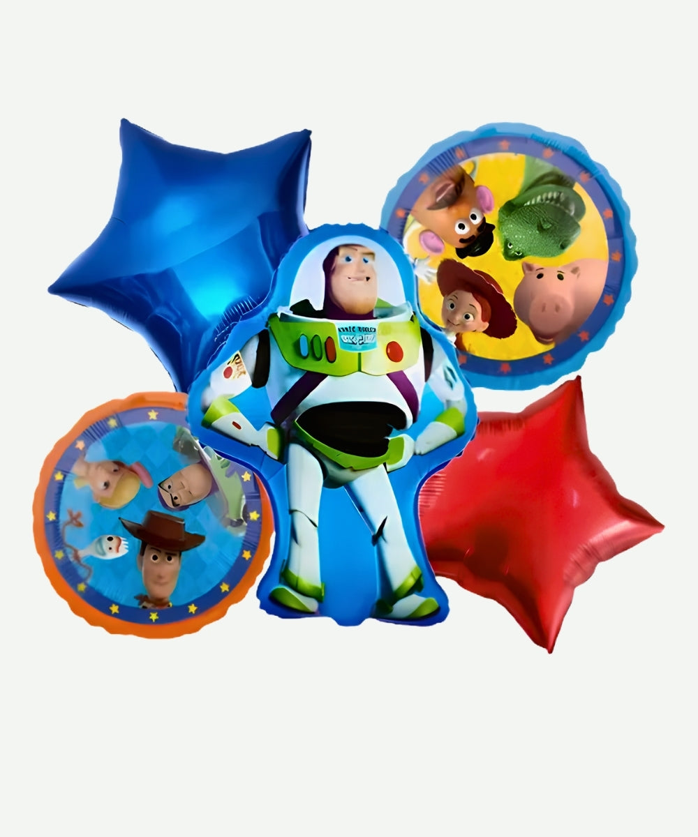 Bouquet de Globos Toy Story - Set Decorativo de 5 piezas