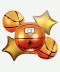 Bouquet de Globos Baloncesto - Set Decorativo de 5 piezas