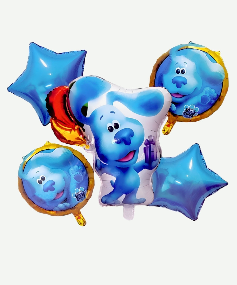 Bouquet de Globos Pista de Blue - Set Decorativo de 5 piezas