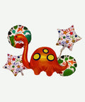Bouquet de Globos Dino Naranja - Set Decorativo de 5 piezas