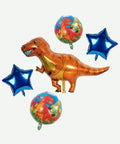 Bouquet de Globos T-rex Naranja - Set Decorativo de 5 piezas