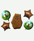 Bouquet de Globos Osos Escandalosos - Set Decorativo de 5 piezas