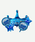 Bouquet de Globos Corona Prince - Set Decorativo de 5 piezas