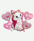 Bouquet de Globos Gata Marie - Set Decorativo de 5 piezas