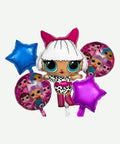 Bouquet de Globos Muñeca Lol - Set Decorativo de 5 piezas