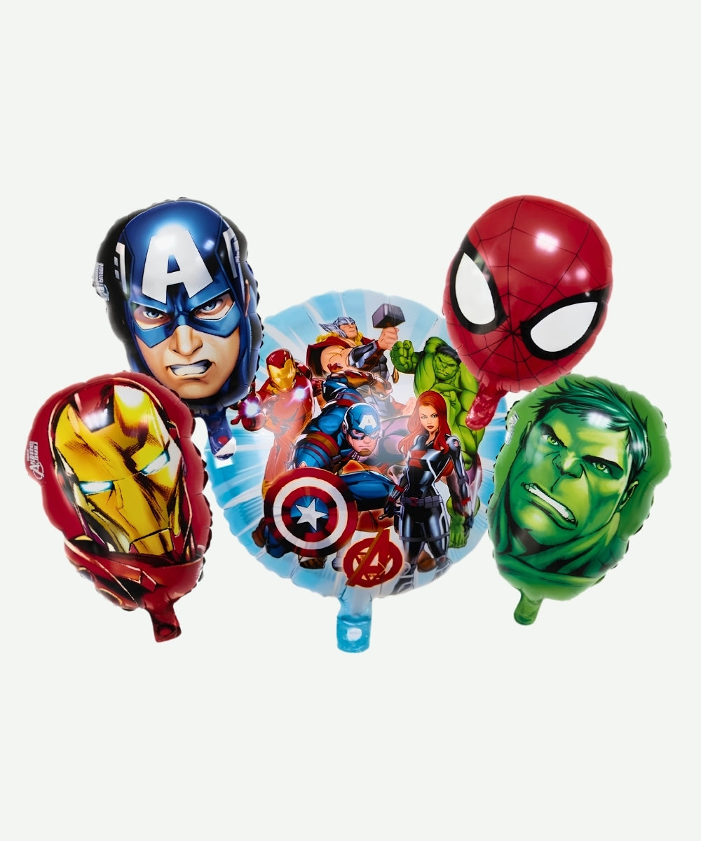 Bouquet de Globos Los Vengadores - Set Decorativo de 5 piezas